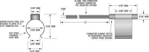 H7183 - Thermistor Assembly Drawing